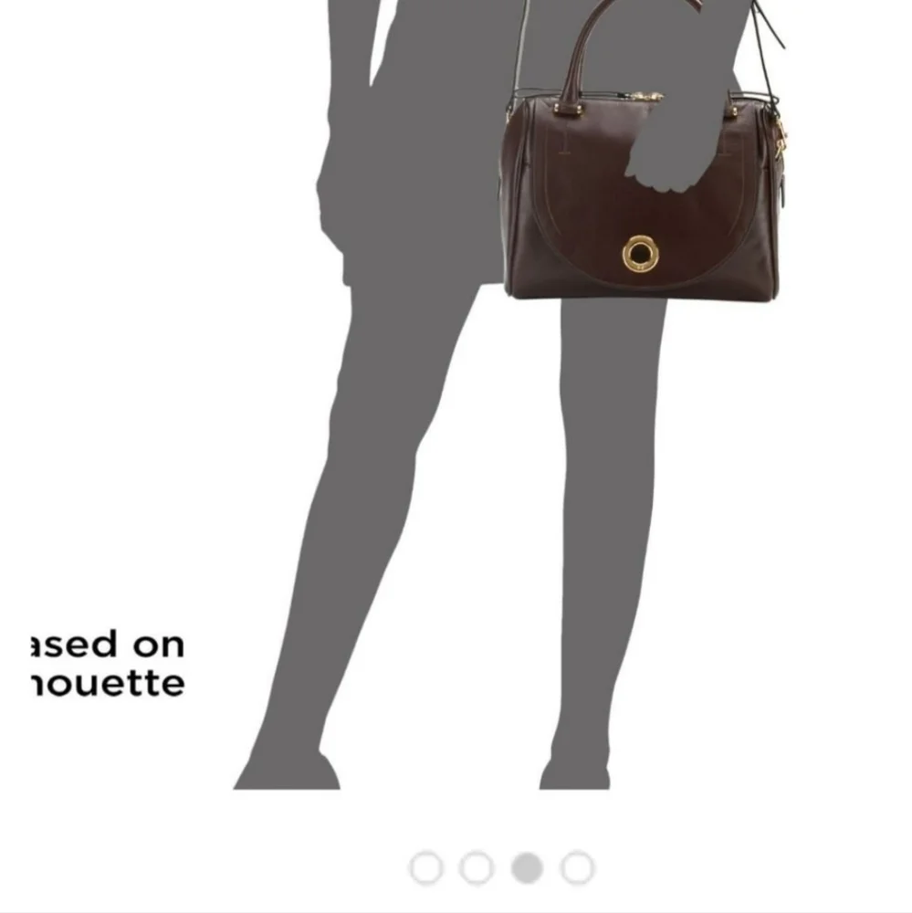 NWT Halston Syrah Leather Satchel $495 - Picture 4 of 4